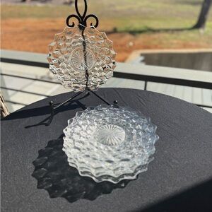 Vintage Fostoria American Crystal Dessert/ Salad Plates Set of 6 Diameter 7.5"